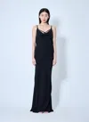 Mugler Women Crepe Maxi Dress In Black