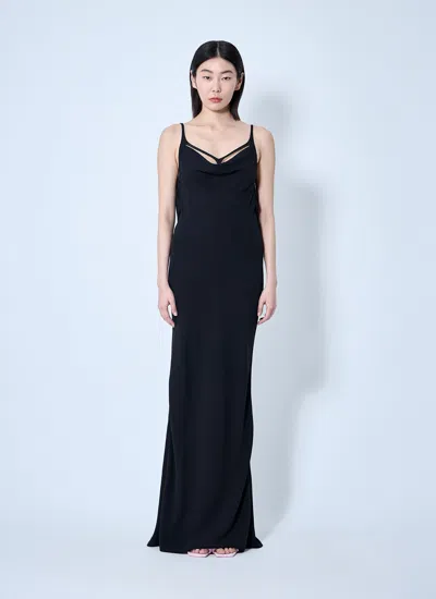 MUGLER MUGLER WOMEN CREPE MAXI DRESS