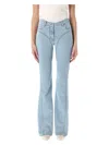 Mugler Rhinestone-embellished Flared Jeans In Medium Blue
