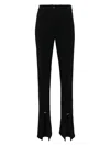 Mugler Flare Pierced Trousers In Black