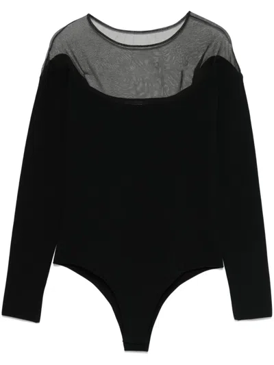 Mugler Women Long Sleeves Body In Black