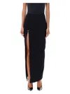 Mugler Long Skirt With Piercing Detail In Black