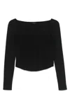 Mugler Backless Cropped Jacket In Black