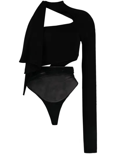 Mugler Women Mesh Body In Black