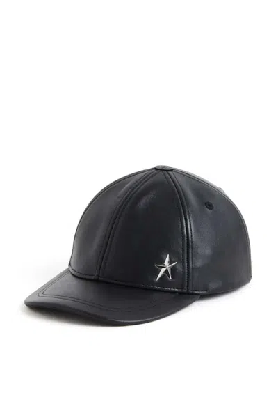 Pre-owned Mugler Women's  H&m Leather Baseball Cap In Black