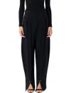 Mugler Women's Pierced Loose Tailored Trousers In Black