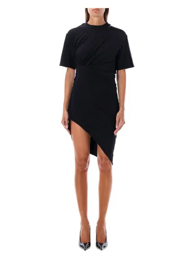 MUGLER WOMEN'S RUCHED COTTON MINI DRESS