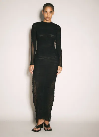 Mugler Women Ruched Gown In Black