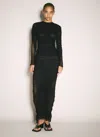 Mugler Women Ruched Gown In Black