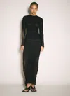 Mugler Women Ruched Gown In Black