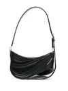 Mugler Spiral Curve 01 Shoulder Bag In Black