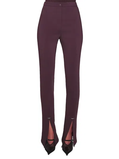 Mugler Women's Trousers In Purple