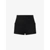 Mugler Womens Black Darted High-rise Woven Shorts