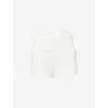 Mugler Womens  Darted High-rise Woven Shorts In White