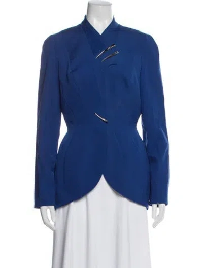Pre-owned Mugler Wool Blazer In Blue