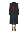 Mugler Wool Coat In Black