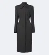 Mugler Wool Coat In Grey
