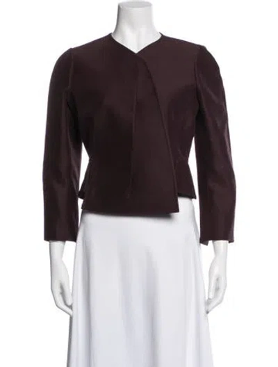 Pre-owned Mugler Wool Jacket In Burgundy