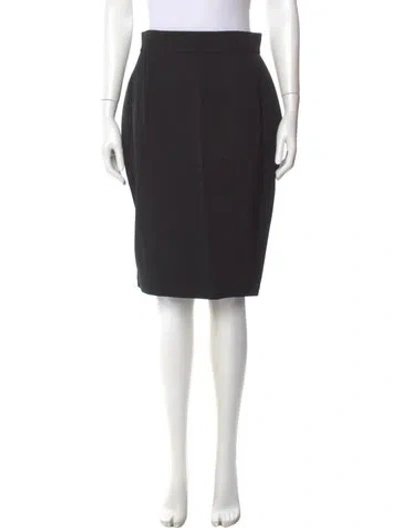 Pre-owned Mugler Wool Knee-length Skirt In Black