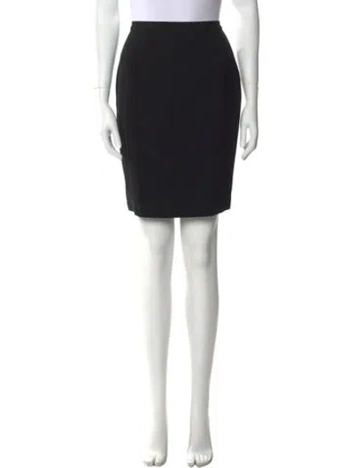 Pre-owned Mugler Wool Knee-length Skirt In Black