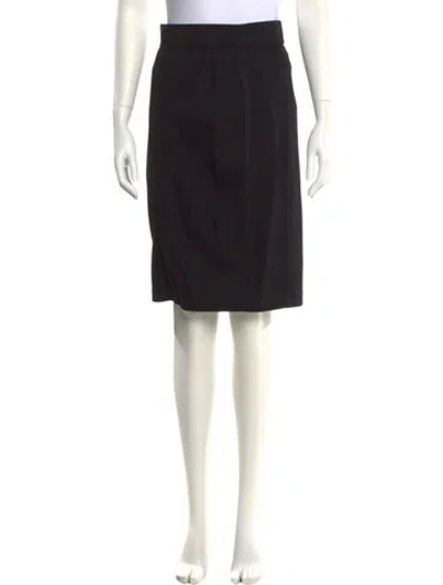 Pre-owned Mugler Wool Knee-length Skirt In Black