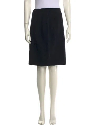 Pre-owned Mugler Wool Knee-length Skirt In Black