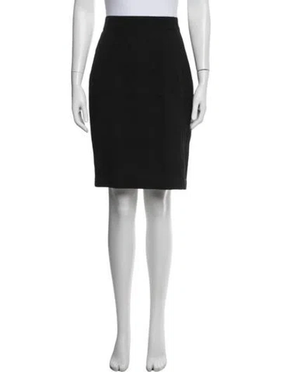 Pre-owned Mugler Wool Knee-length Skirt In Black