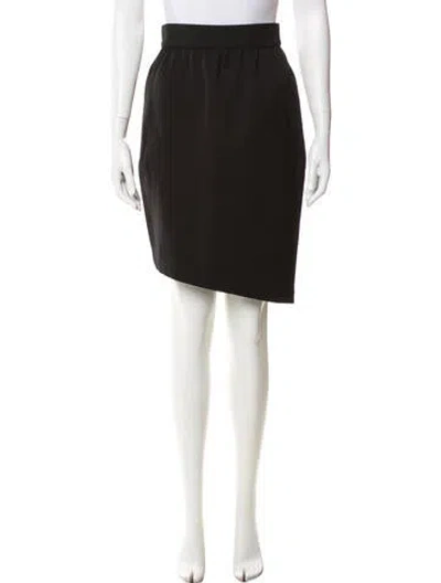 Pre-owned Mugler Wool Knee-length Skirt In Green