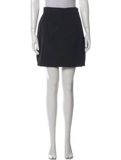 Pre-owned Mugler Wool Mini Skirt In Black
