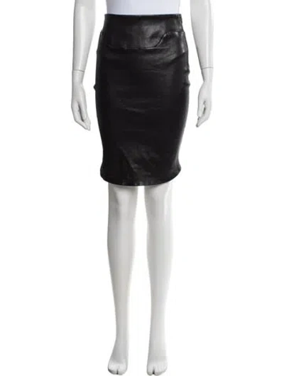 Pre-owned Mugler Wool Mini Skirt In Black