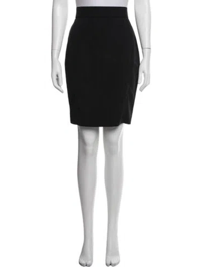 Pre-owned Mugler Wool Mini Skirt In Black
