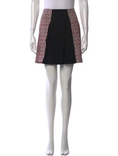 Pre-owned Mugler Wool Mini Skirt In Black