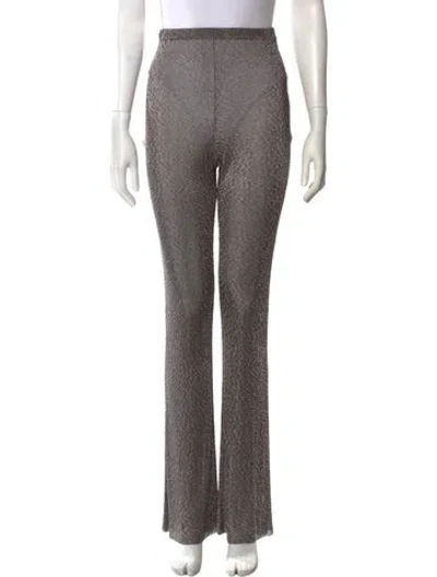 Pre-owned Mugler Wool Wide Leg Pants W/ Tags In Gray