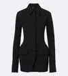 Mugler Wool-blend Jacket In Black