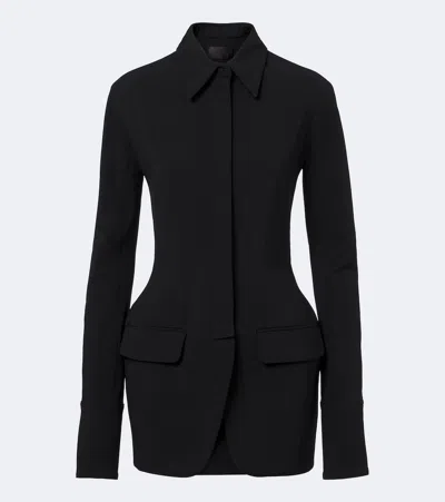 Mugler Wool-blend Jacket In Schwarz