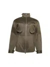 Mugler Khaki Cargo Jacket In Green