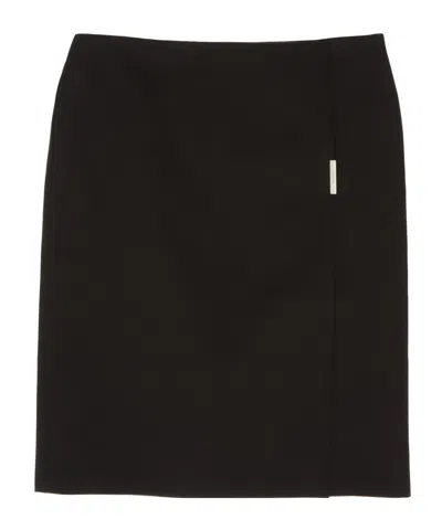 Mugler Wrap Skirt In Black
