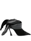 Mugler X Ambera Wellmann 95mm Fang Mules In Black