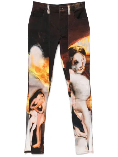 Mugler X Ambera Wellmann Sunset-printed Jeans In Multi