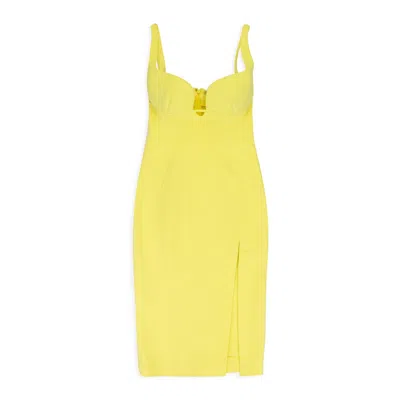 Mugler Yellow Bustier Dress