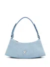 Mugler Zenith Denim Shoulder Bag In Blue