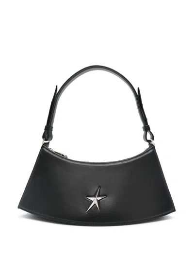 Mugler Zenith Leather Shoulder Bag In Black