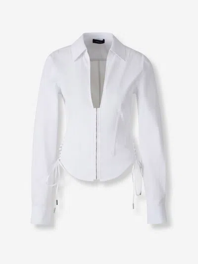 MUGLER MUGLER ZIP SHIRT COTTON