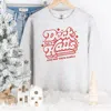 Mugsby Women's Deck The Halls Christmas Sweatshirt In Grey In Brown
