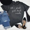 Mugsby Women's Not A Ghost Just Dead Inside Shirt In Black In Black