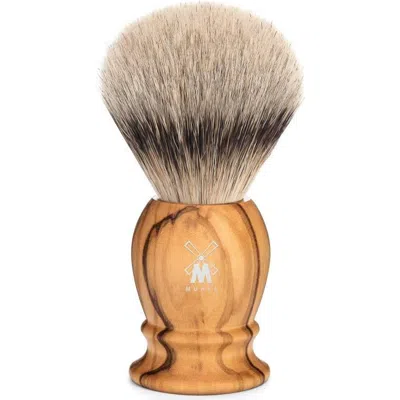 Mühle Classic Small Olive Wood Silvertip Badger Shaving Brush In Brown