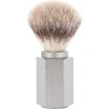 Mühle Hexagon Silver Handle Silvertip Fiber Shaving Brush In Silver
