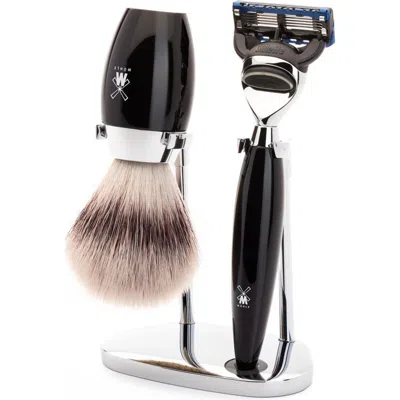 Mühle Kosmo Black 3-piece Silvertip Fiber & Fusion Shaving Set