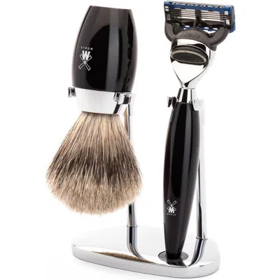 Mühle Kosmo Black 3-piece Fine Badger & Fusion Shaving Set