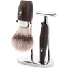 Mühle Kosmo Bog Oak 3-piece Silvertip Fiber & Safety Razor Shaving Set